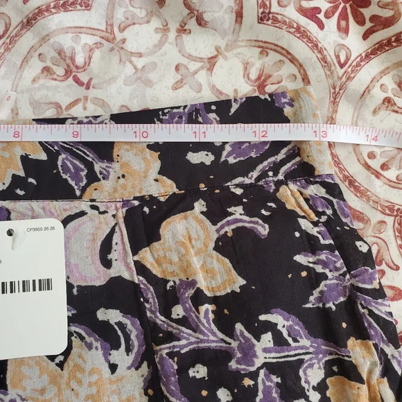 Free people floral pleated mini skirt, 25", black - Picture 8 of 10